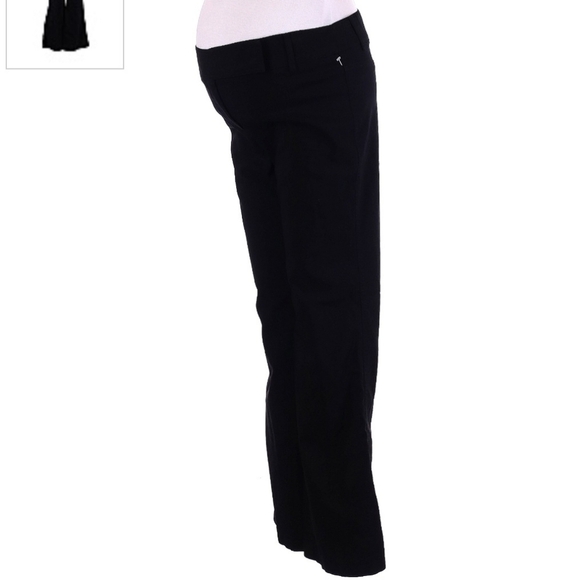 Motherhood Maternity Black Flare Leg Pants Women's Small S Stretch Back EUC - Picture 1 of 6